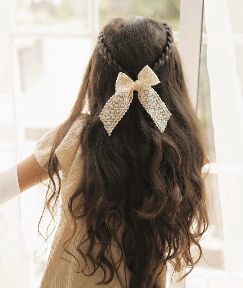 Longtail Lace Bow - Marigold