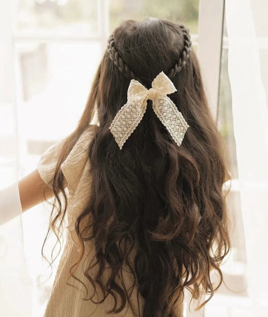 Longtail Lace Bow - Marigold