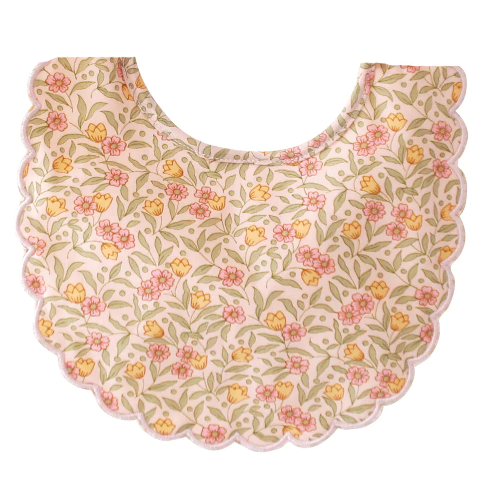 Alimrose Scallop Bib - Blossom Lily Pink (Arriving in late July)