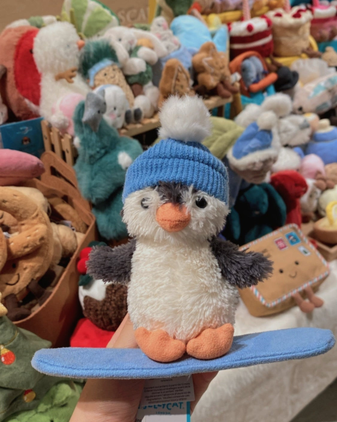 Jellycat Peanut Penguin Snowboarding