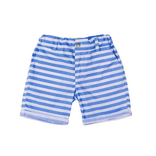Kidsagogo Capri Short: Stripe Cobalt