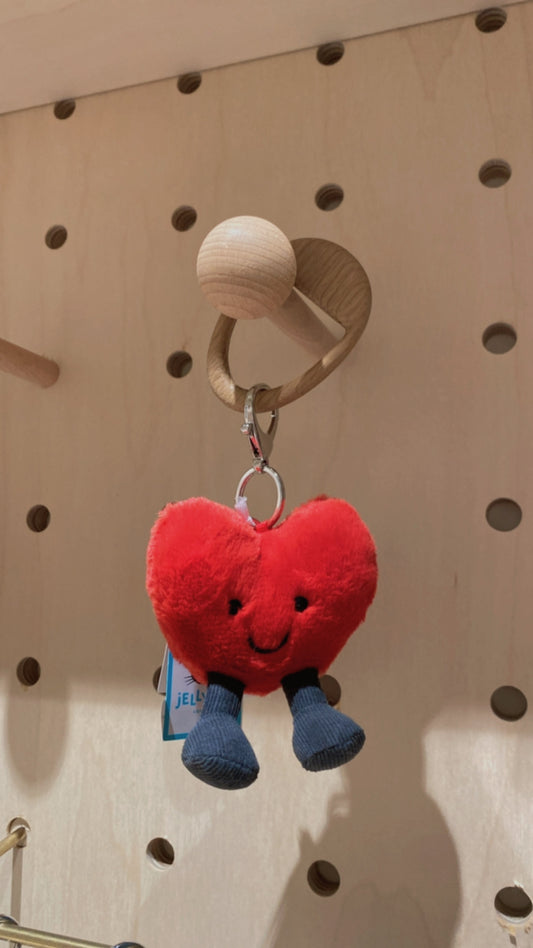 Jellycat Amuseables Red Heart Bag Charm(Retired)