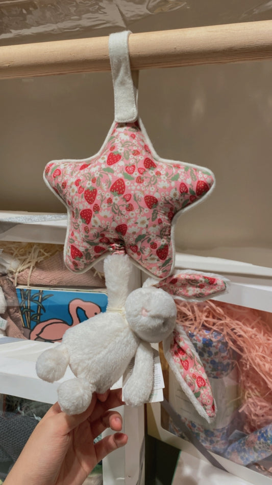 Jellycat Blossom Cream Bunny 'Berry' Musicial Pull
