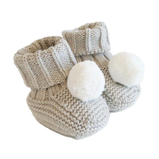 Pom Pom Baby Socks Latte