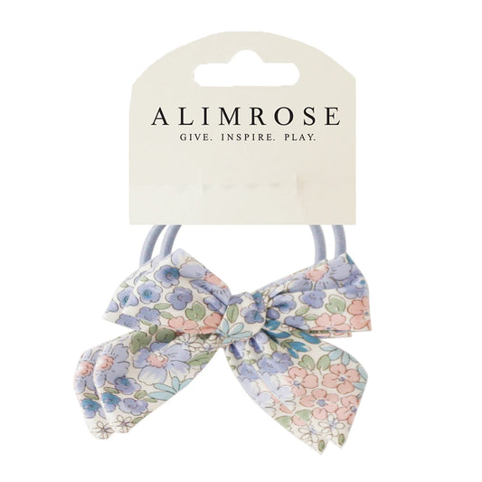 Bow Hair Tie Set Liberty Blue