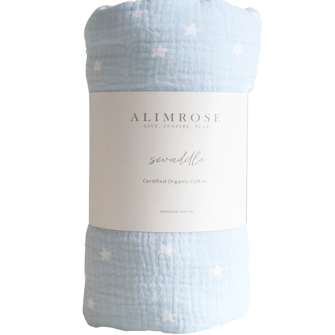 Alimrose Muslin Swaddle Starry Night - Baby Blue (Arriving in late July)