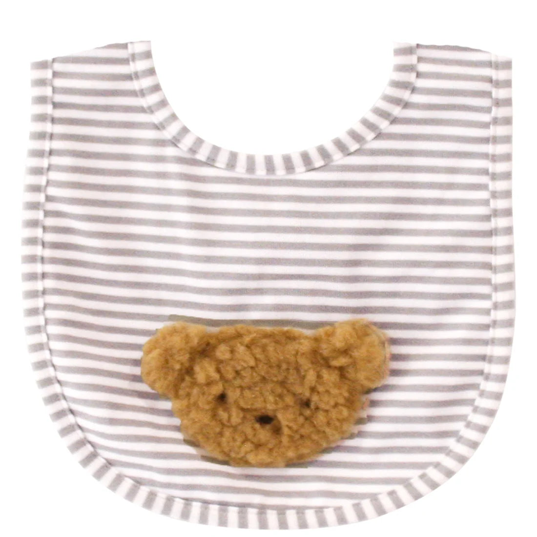 Alimrose Sherpa Bear Bib - Caramel