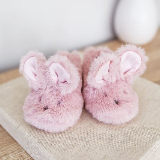 Alimrose Luxe Bunny Booties Petal