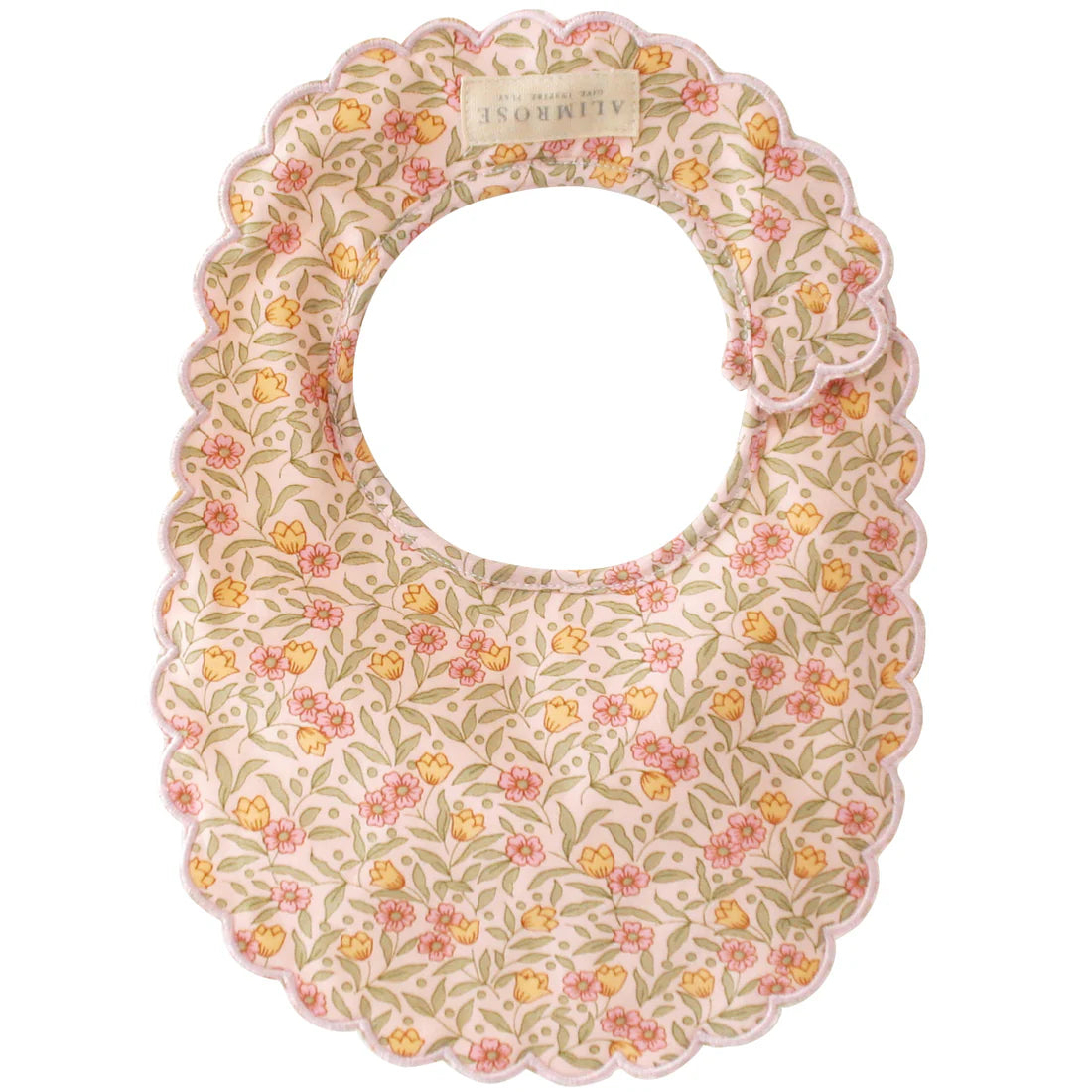 Alimrose Scallop Bib - Blossom Lily Pink (Arriving in late July)