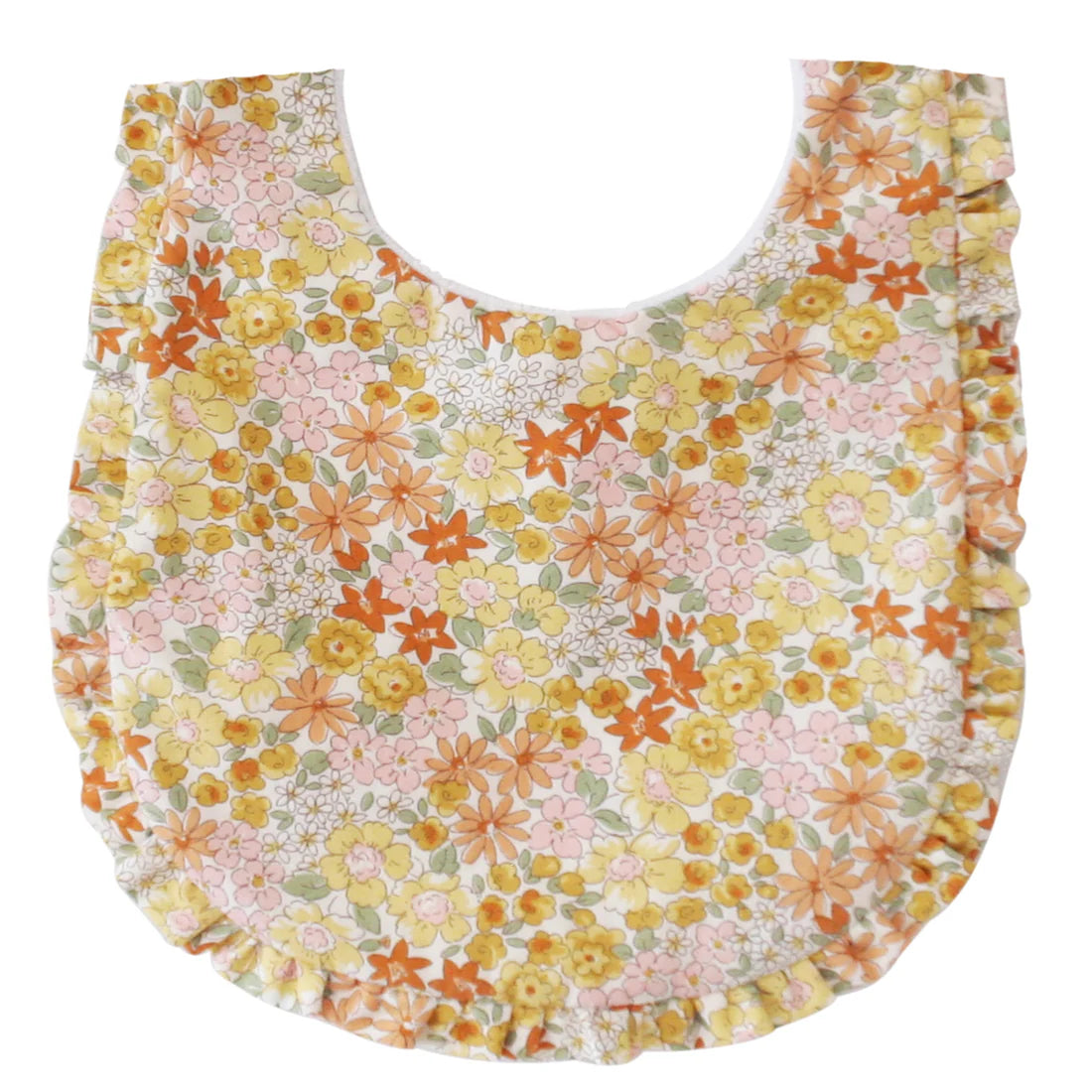 Alimrose Ruffle Edge Bib - Sweet Marigold