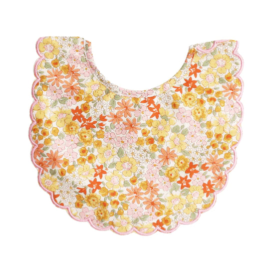 Alimrose Scallop Edge Bib - Sweet Marigold