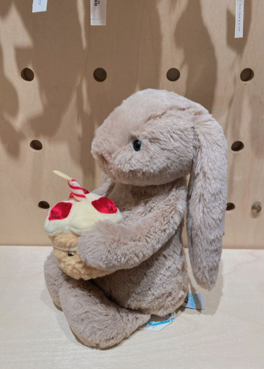 Jellycat Bashful Beige Bunny “Birthday"