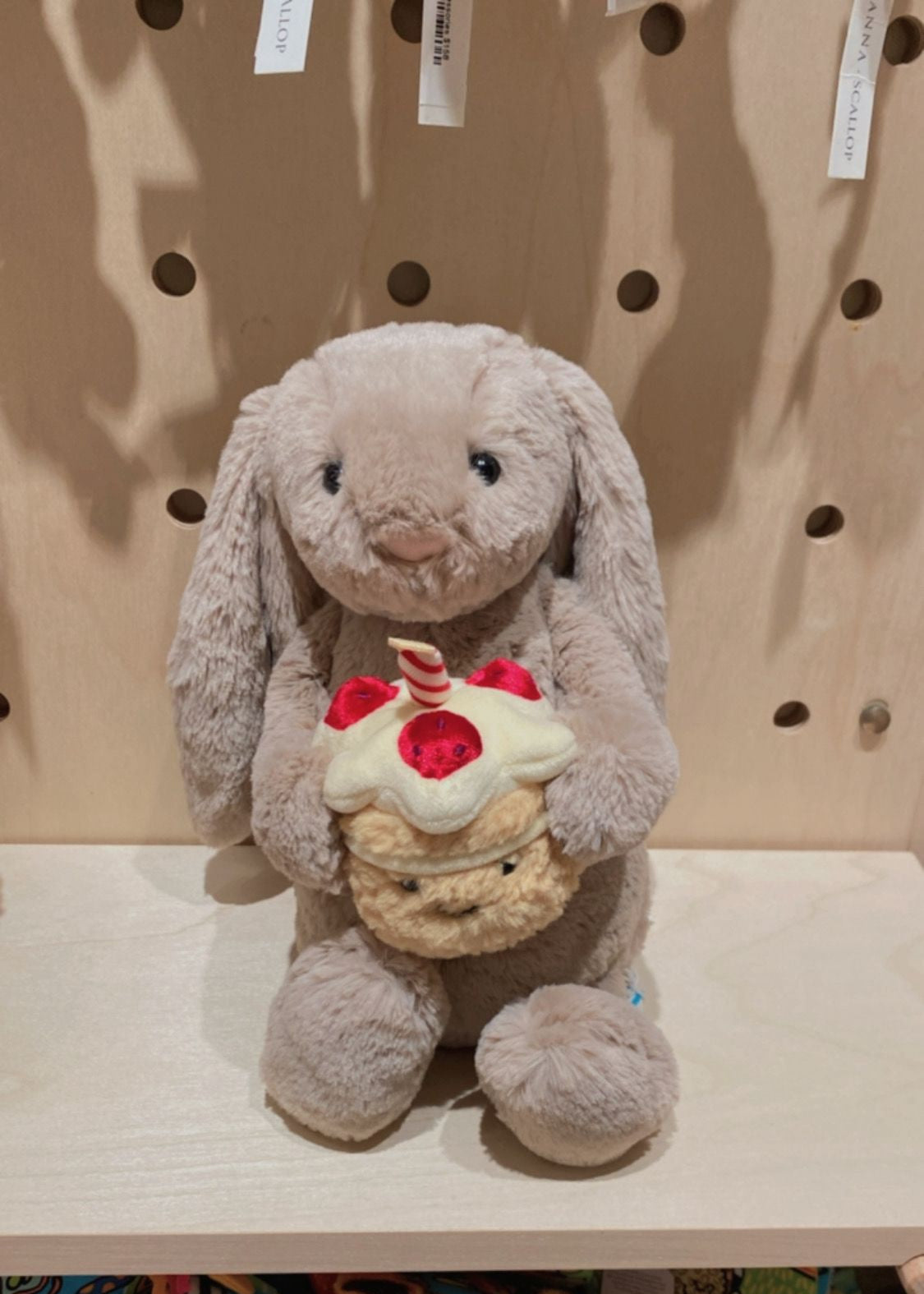 Jellycat Bashful Beige Bunny “Birthday"