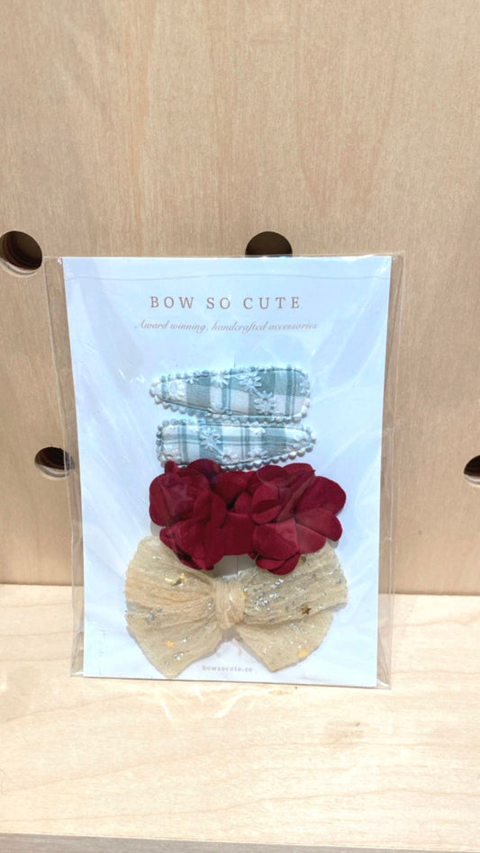 Bow So Cute Bow Clip Set (Starry)