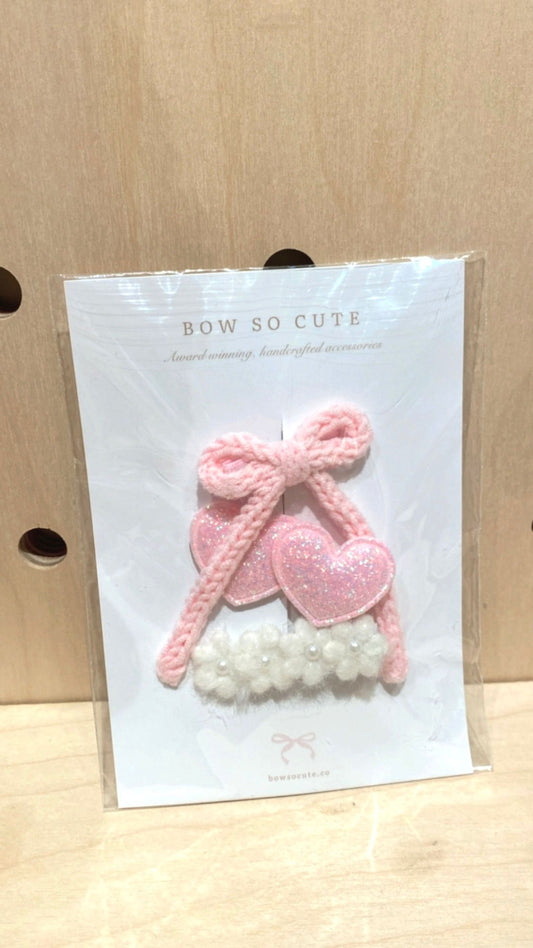 Bow So Cute Bow Clip Set (pink bow)