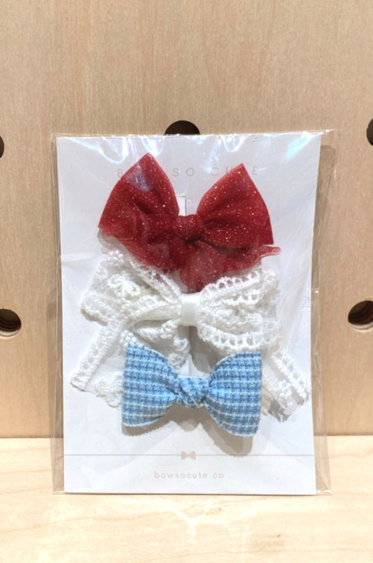Bow So Cute Bow Clip Set (three bow)