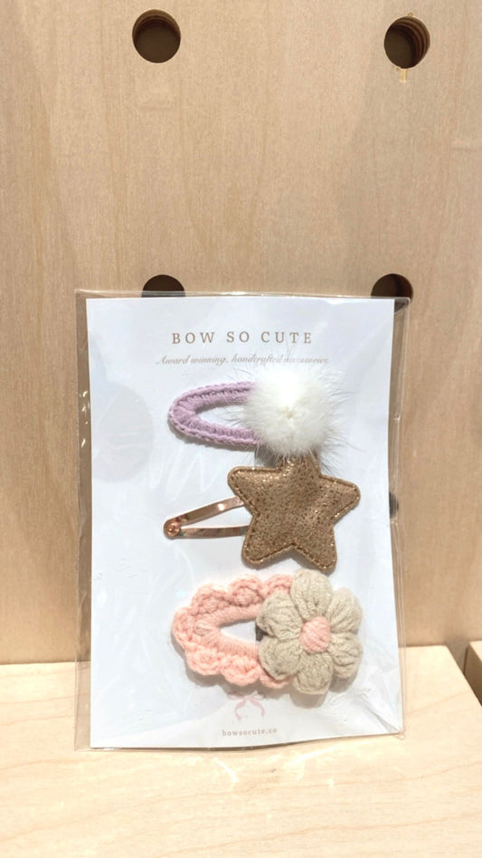 Bow So Cute Bow Clip Set (big star)