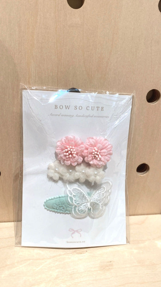 Bow So Cute Bow Clip Set (butterfly)