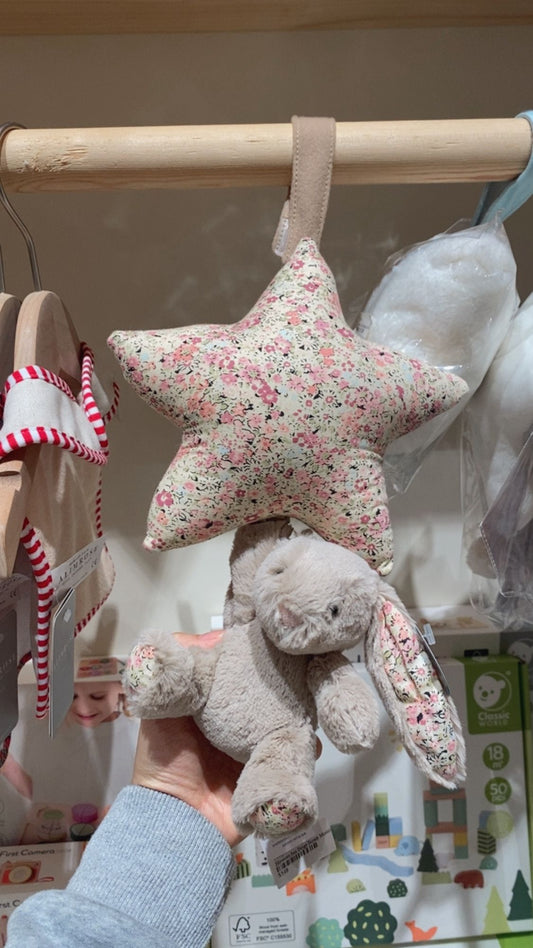 Jellycat Blossom bea Beige Bunny Musicial Pull