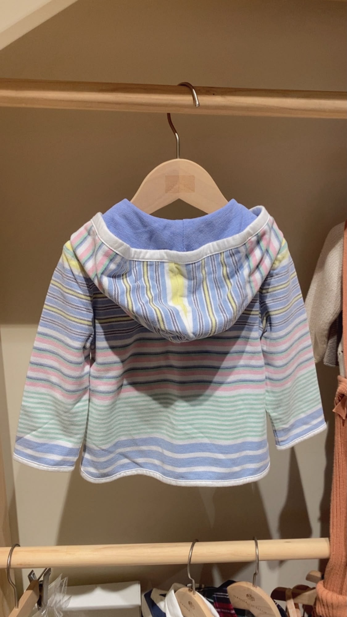 Striped Oxford Mesh Hooded Jacket