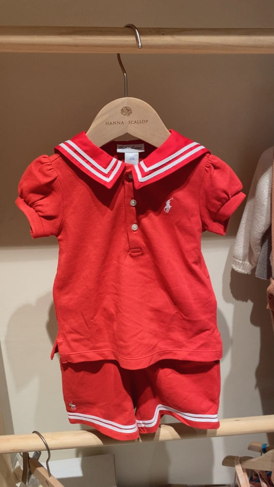 Mwsh Sailor Polo Shirt and Short Set