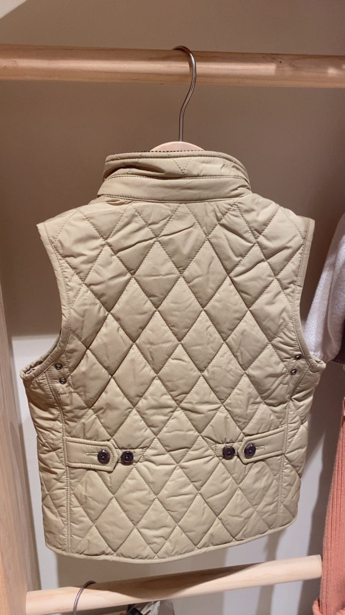 Corduroy-Trim Quilted Vest