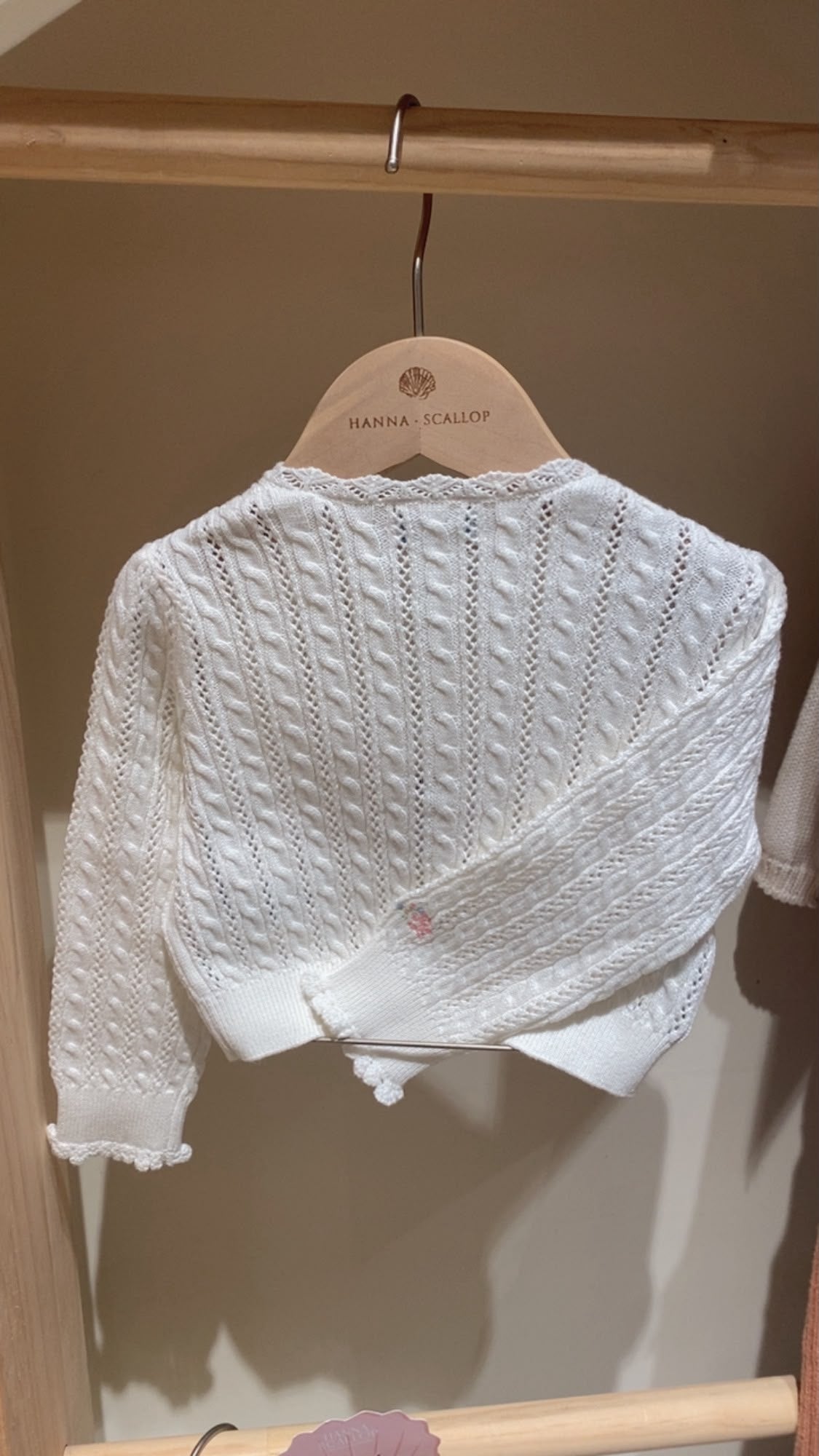 Pointelle-Knit Cotton Cardigan