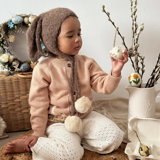 Shirley Bredal Spring Geese Cardigan (Cotton) - Apricot