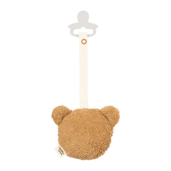 Pacifier Holder-Teddy-Caramel Brown