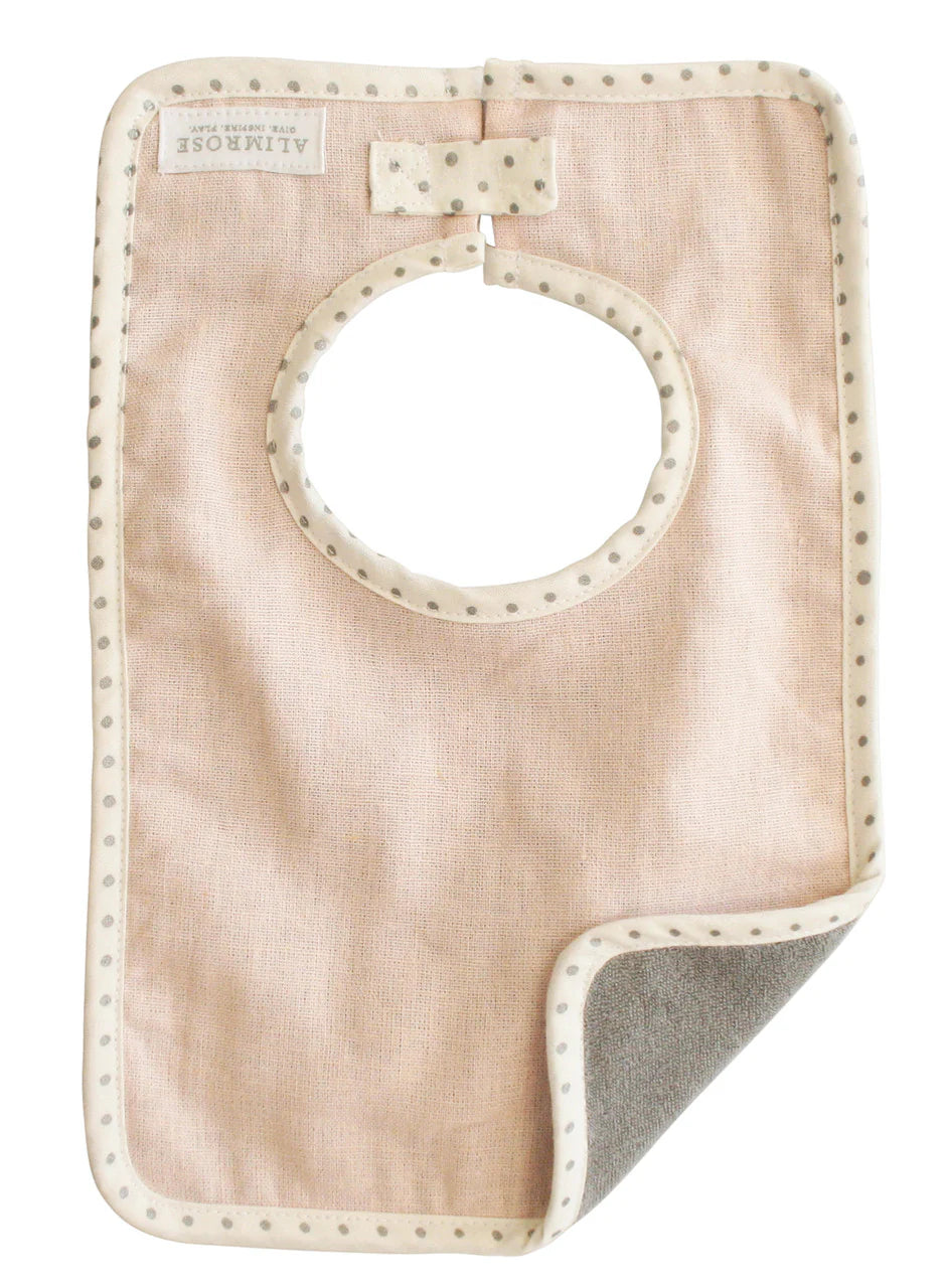 Alimrose Bobby Bib - Pink Linen