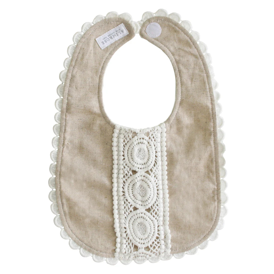 Alimrose Olivia Bib - Natural Linen