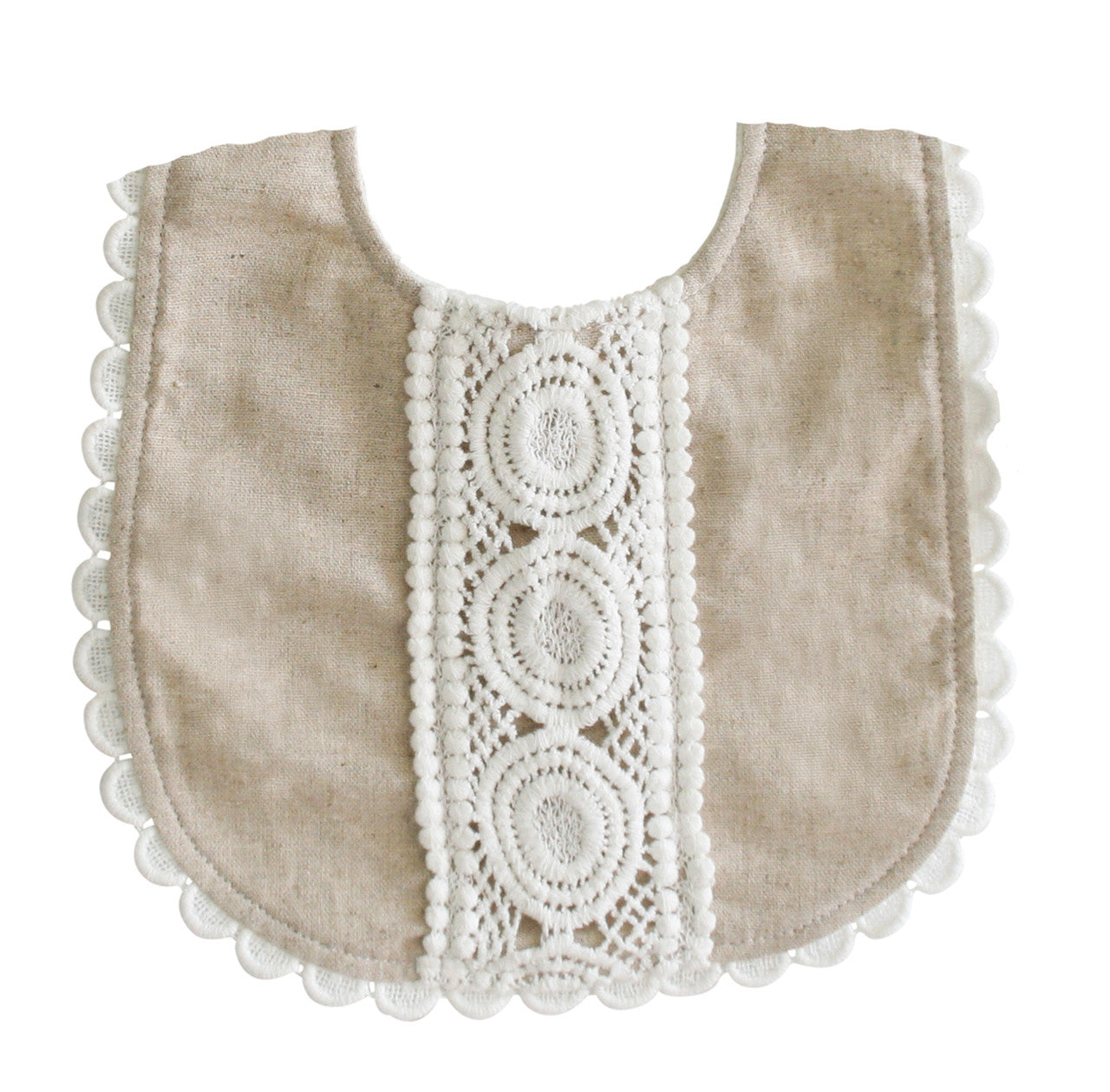 Alimrose Olivia Bib - Natural Linen