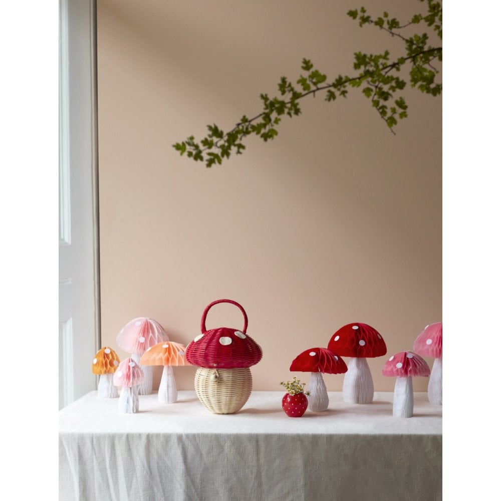 Meri Meri Honeycomb Mushroom Decorations