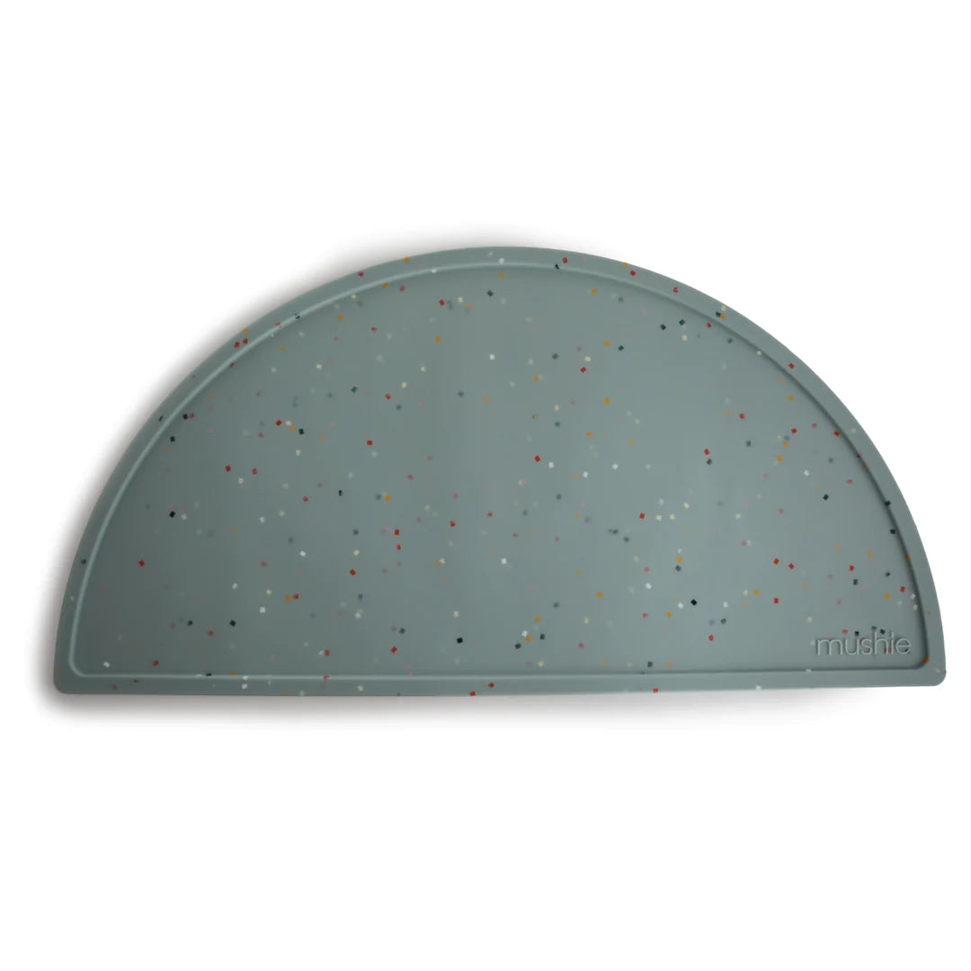 Mushie Silicone Place Mat (Cambridge Blue Confetti)