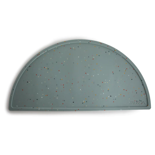 Mushie Silicone Place Mat (Cambridge Blue Confetti)