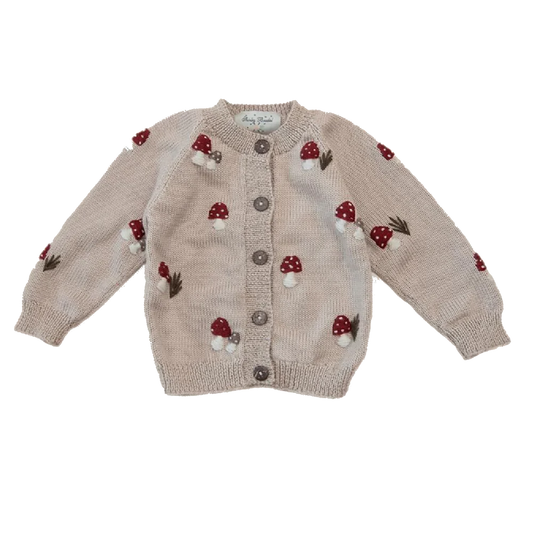 Shirley Bredal Mushroom Cardigan Oats