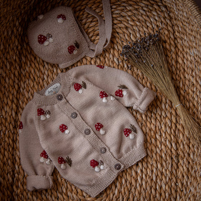 Shirley Bredal Mushroom Cardigan Oats