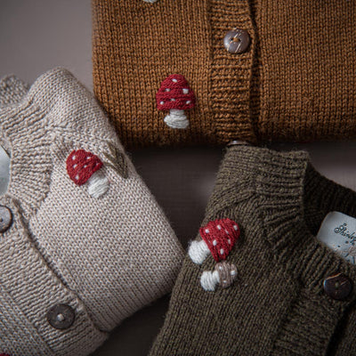 Shirley Bredal Mushroom Cardigan Oats