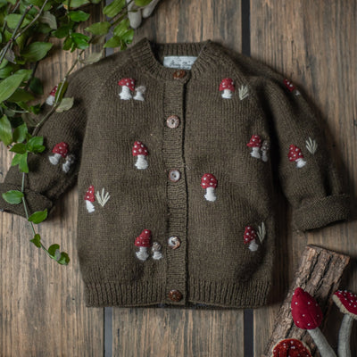 Shirley Bredal Mushroom Cardigan Pine