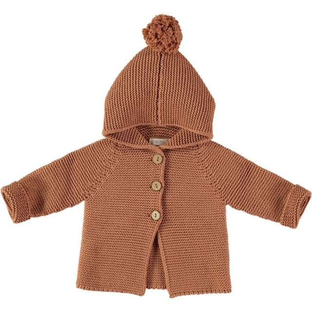 Li & Me Peter: Heavy Knit Cardigan (Clay)