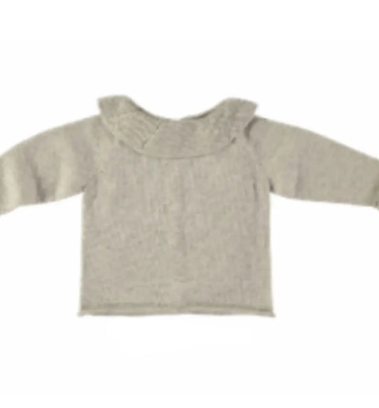 Li & Me Samy: Plain Knit 2-way Sweater (Stone)