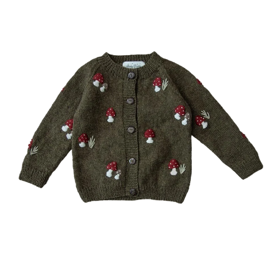 Shirley Bredal Mushroom Cardigan Pine