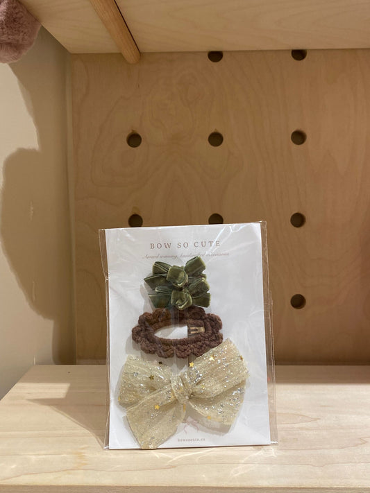 Bow So Cute Bow Clip Set (Green)