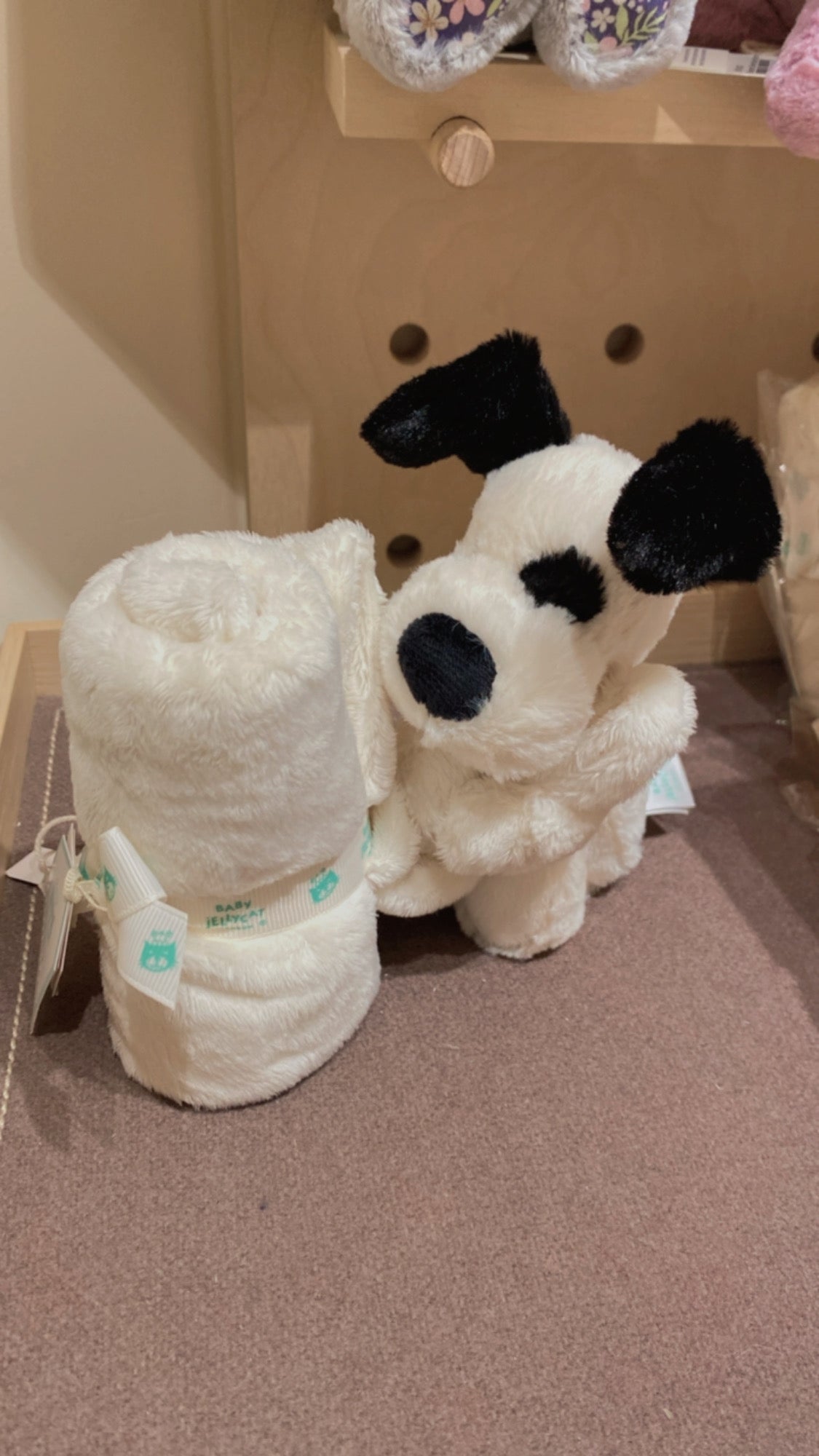 Bashful Black & Cream Puppy Soother