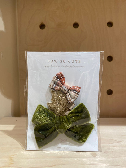 Bow So Cute Bow Clip Set (Country Style)