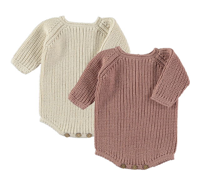 LI & Me Bart: Onesie Pearlknit (Cream)