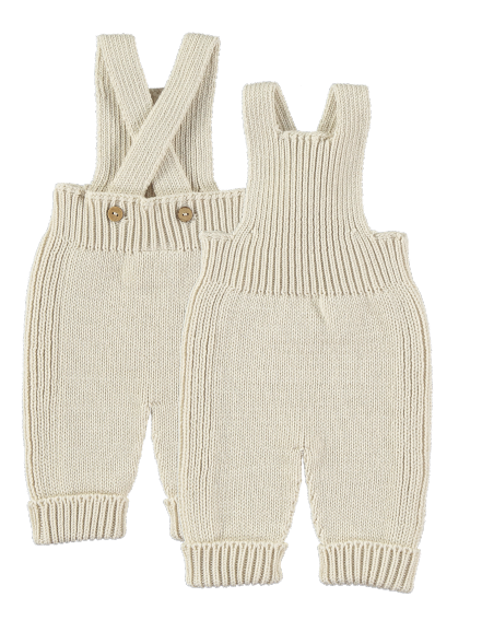 Li & Me Dean: Knit Trousers with Straps (Cream)