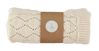 Li & Me Patti: Openwork Knit Blanket (Cream)
