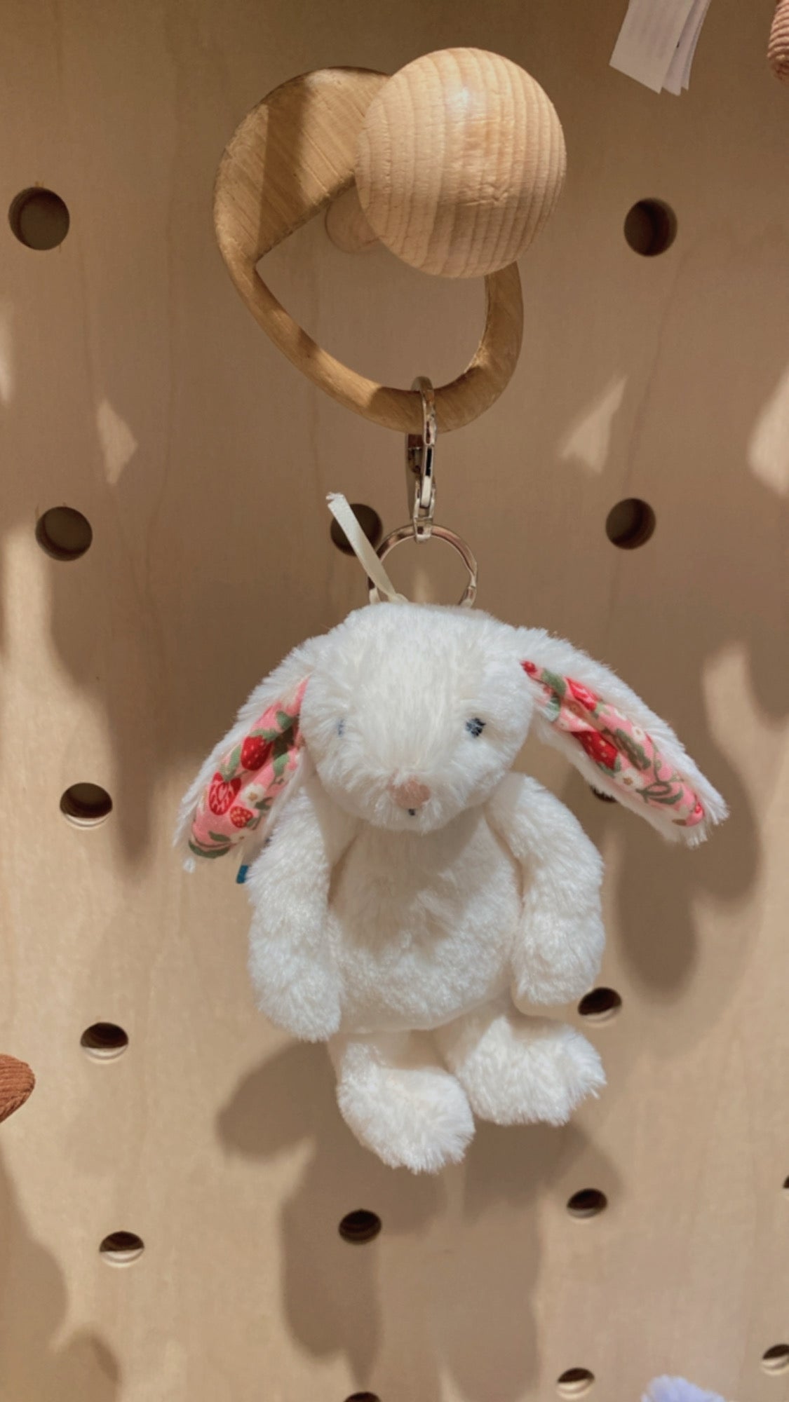 Jellycat Blossom Cream Bunny 'Berry' Bag Charm