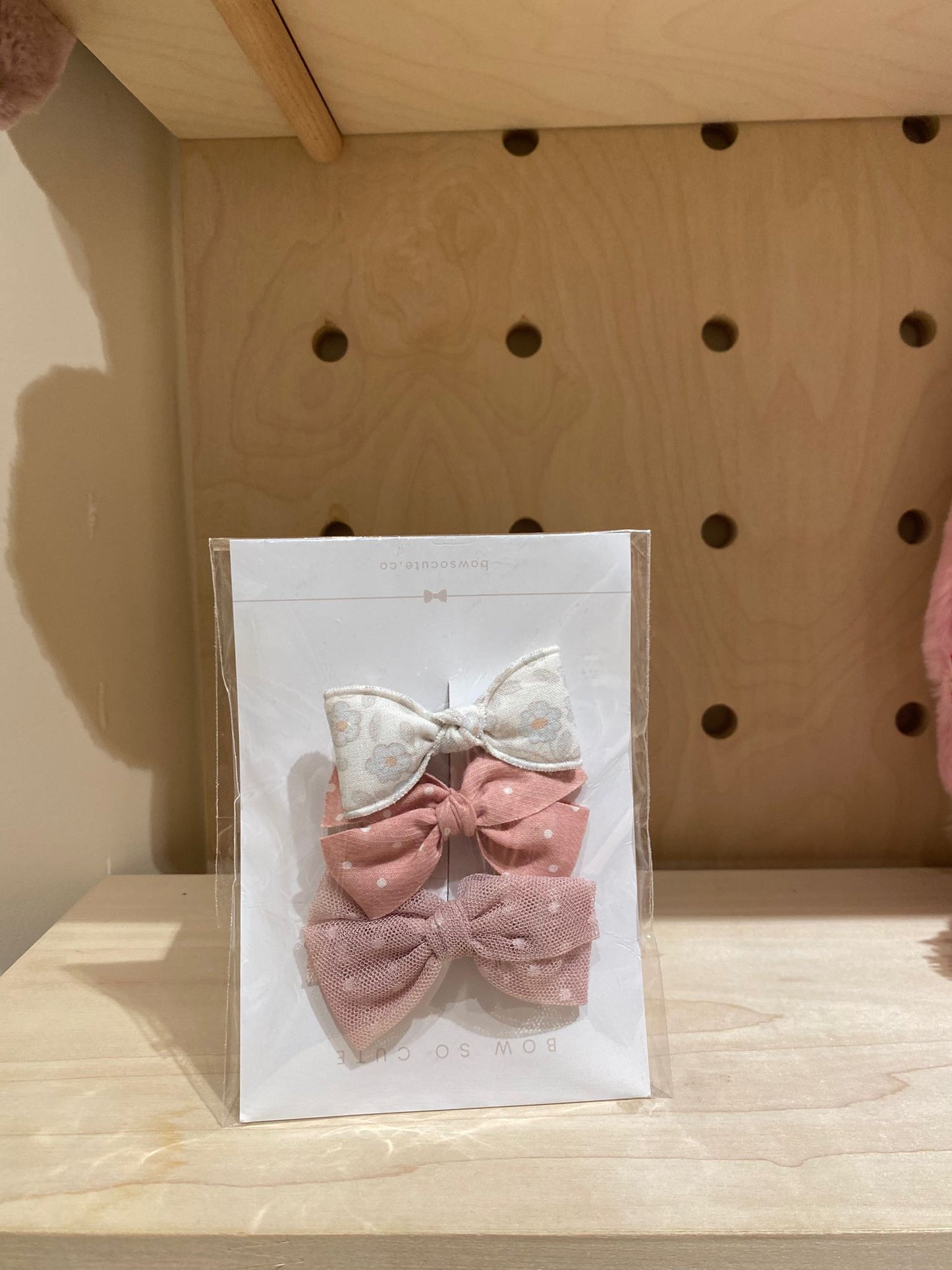 Bow So Cute Bow Clip Set ( Pink)